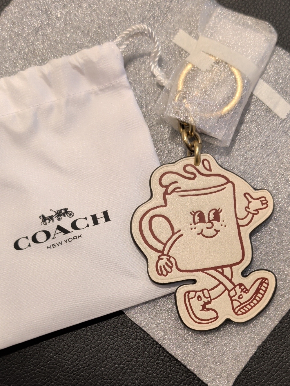 Coach Coffee Shop Lil Miss Joe Bag Charm/Keychain NWT
